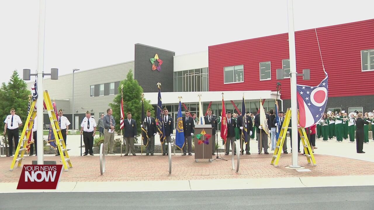 Tri Star Career Compact holds ceremony for new flag poles and monument